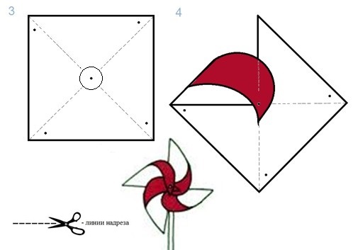 Оригами флюгер (42 фото)